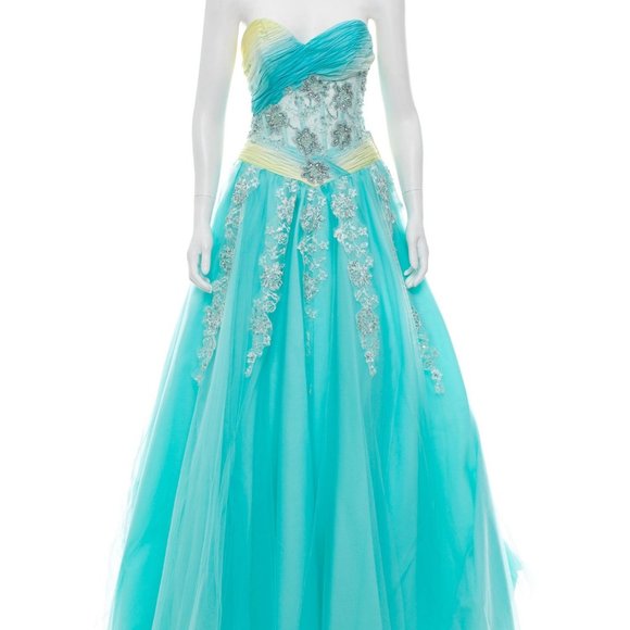 STUNNING !!!TERANI COUTURE Embellished Sleeveless Gown NWT XS  US 2 - Picture 5 of 5